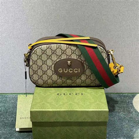 gucci made in italy supreme canvas messenger bag|gucci neo vintage messenger bag.